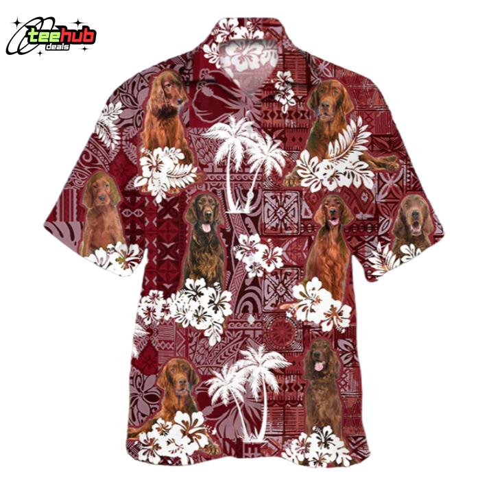 Irish Setter Red Gift For Dog Lover Hawaiian Shirt