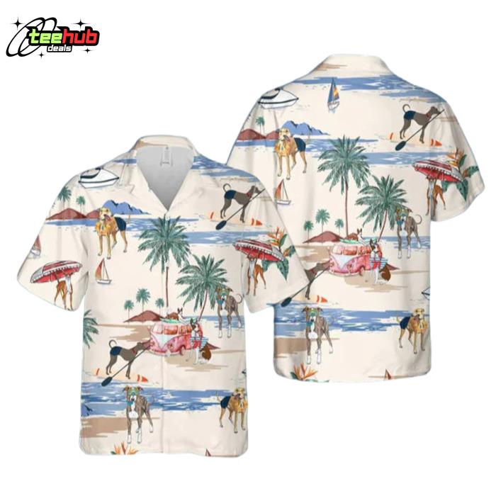 Italian Greyhound Summer Beach Aloha Hawaiian Shirt