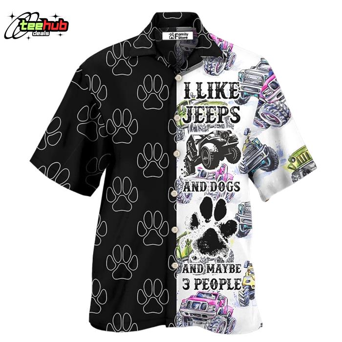 Jeeps I Like Jeeps And Dogs Hawaiian Shirt