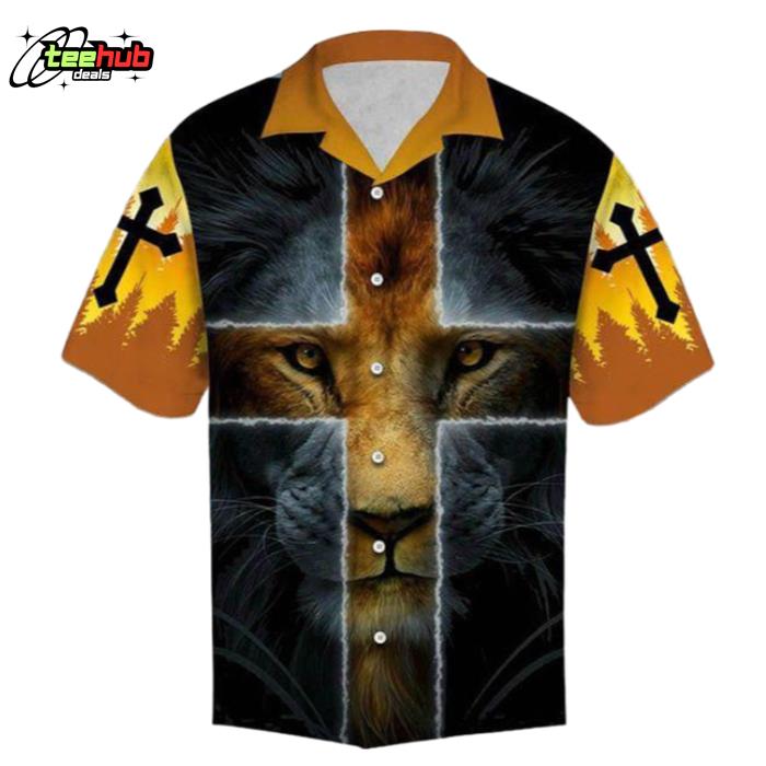 Jesus Is My God Lion Hawaiian Shirt