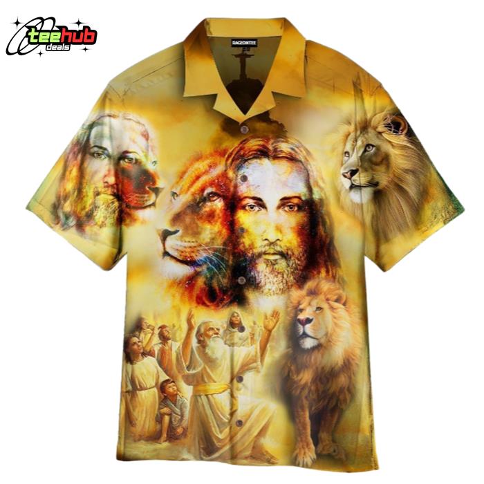 Jesus Lion Are Glowing Hawaiian Shirt