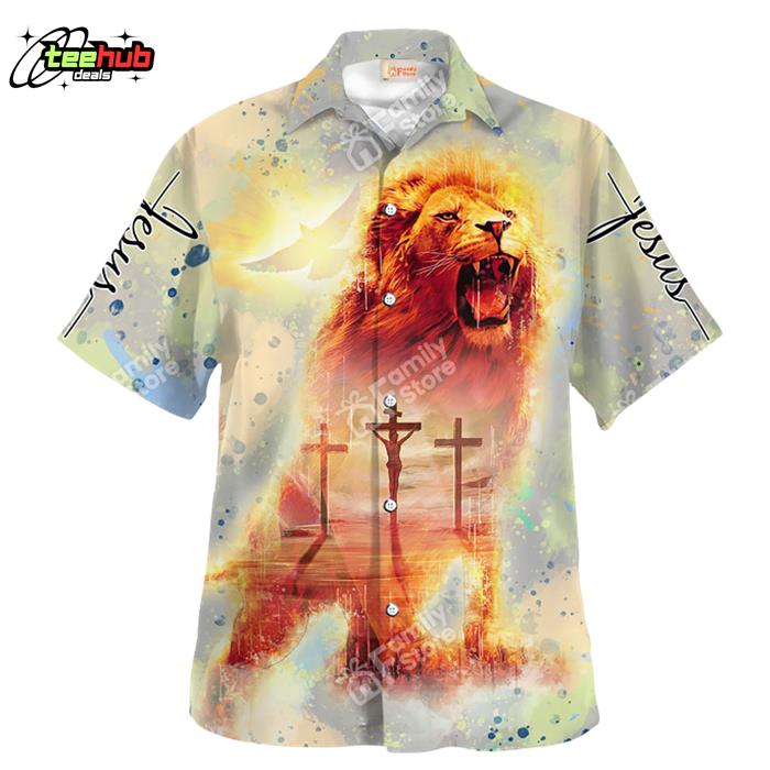 Jesus Lion Roar Hawaiian Shirt