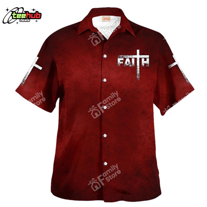 Jesus Red Faith Over Fear Hawaiian Shirt