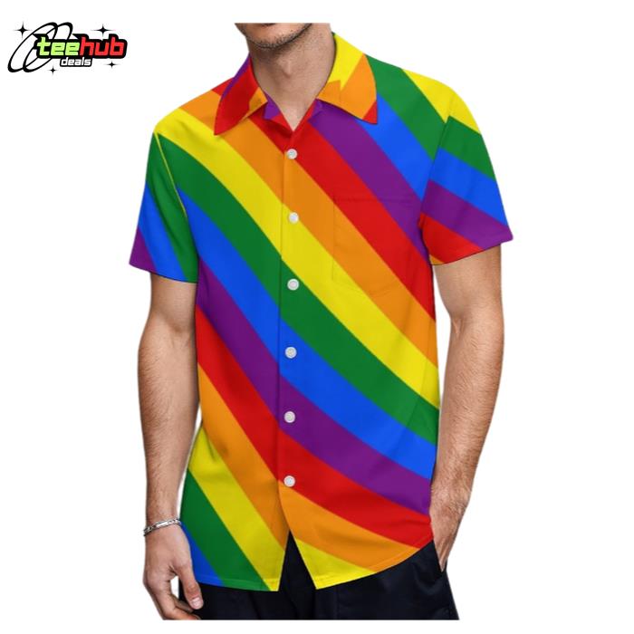 Lgbt Rainbow Gay Pride Flag Vintage Beach Shirts Hawaiian Shirt