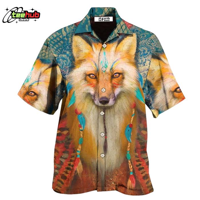 Native Style Love Peace Wolf Hawaiian Shirt
