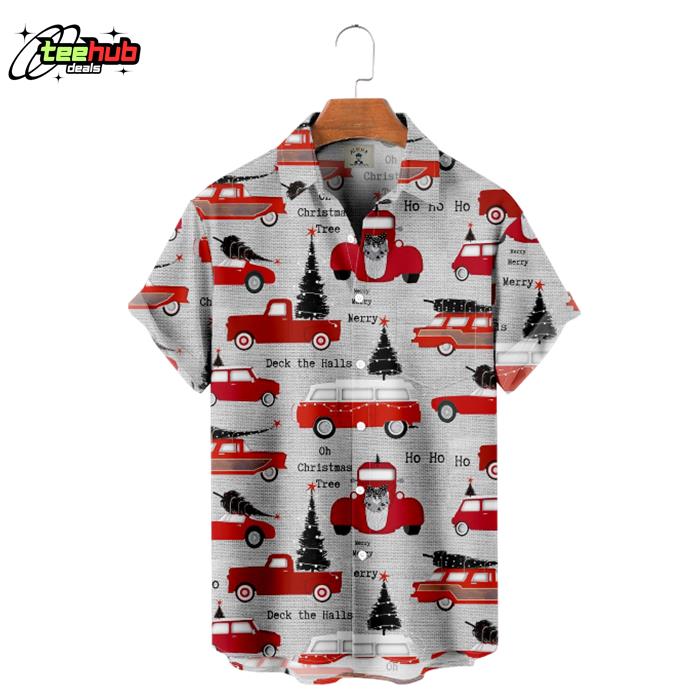 Oh Christmas Tree On The Cars Hawaiian Shirt