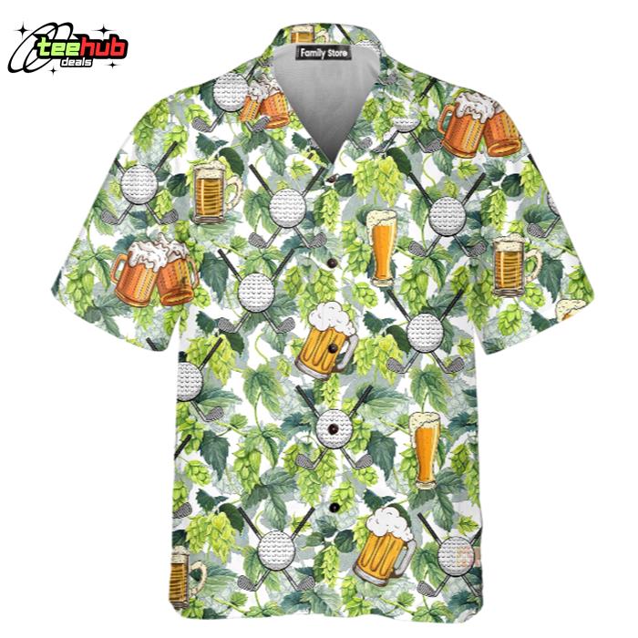 Oktoberfest Golf And Beer Hawaiian Shirt