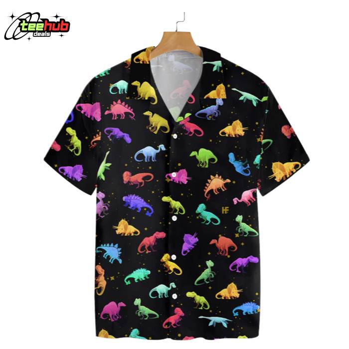Seamless Dinosaurs Pattern Hawaiian Shirt