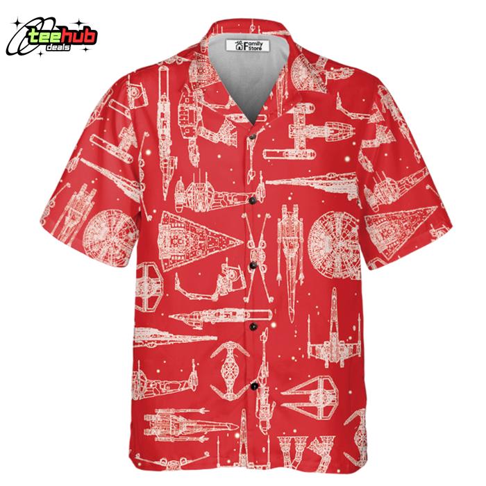 Space Ships Star Wars RedKids Hawaiian Shirt