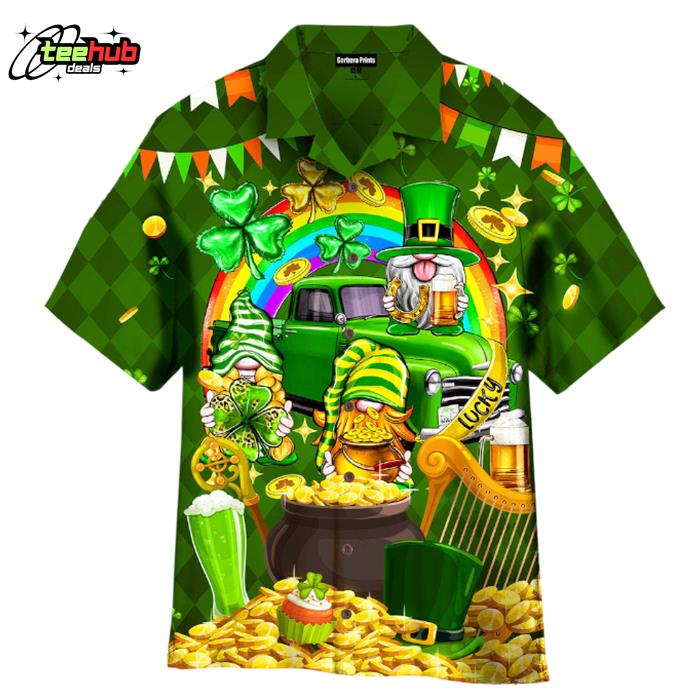 St. Patrick's Day Shamrockin' With My Gnomies Hawaiian Shirt