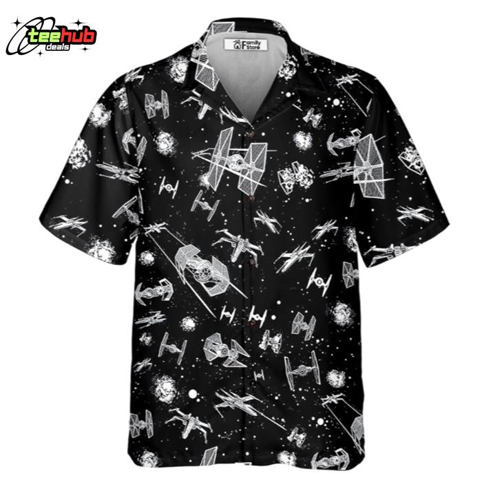 Star Wars Spacecraft Pattern Hawaiian Shirt