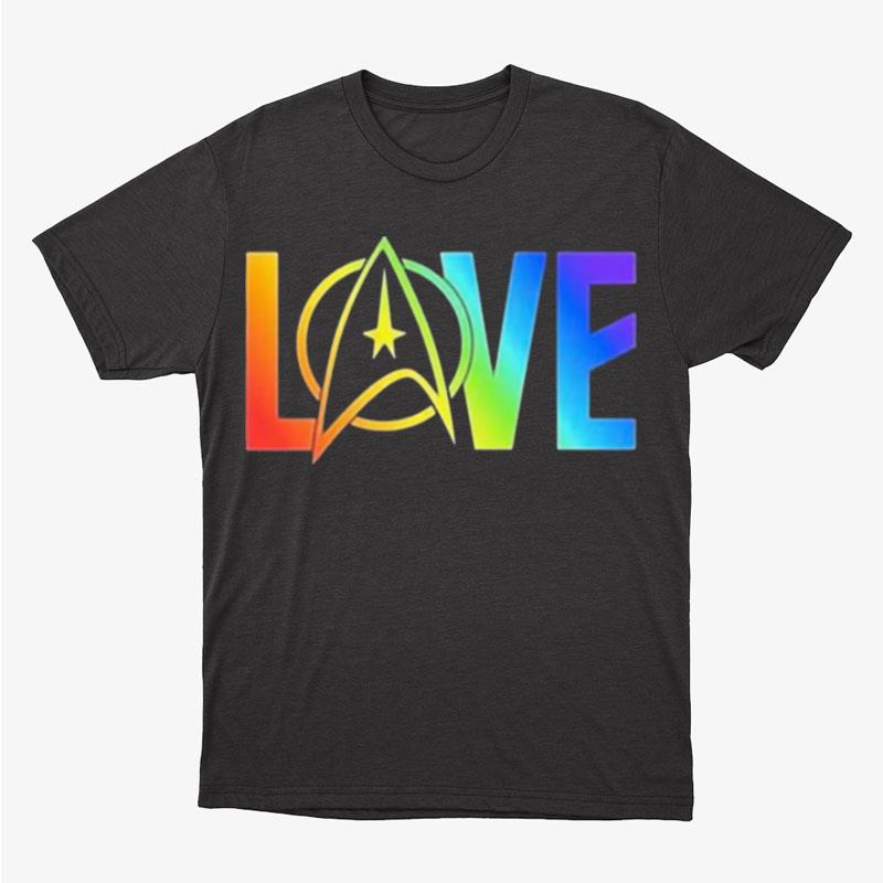 Trek Love Rainbow Star Trek Lgbt Love Unisex T-Shirt Hoodie Sweatshirt