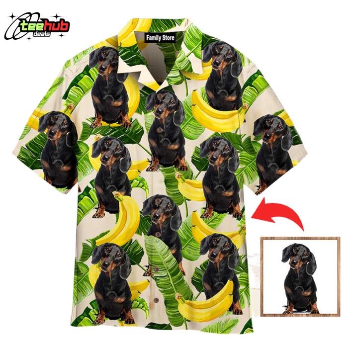 Tropical Banana Dachshund Summer Custom Hawaiian Shirt