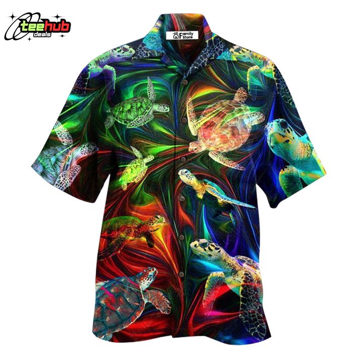 Turtle Amazing Neon Flash Hawaiian Shirt