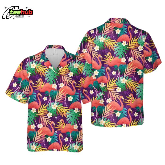Unique Flamingo Pattern D10 Hawaiian Shirt