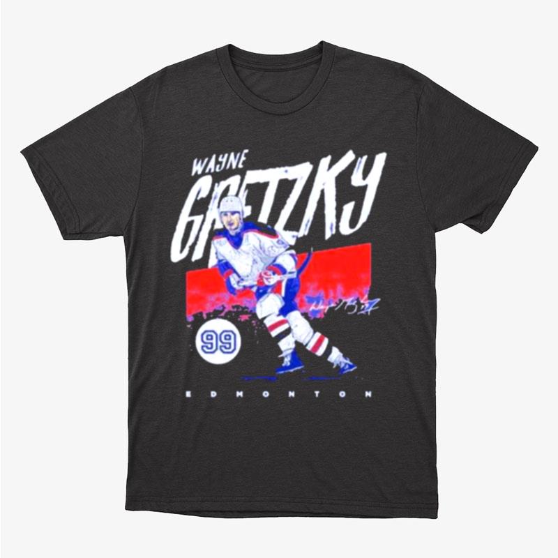 Wayne Gretzky Edmonton Oilers Former Player Grunge Unisex T-Shirt Hoodie Sweatshirt