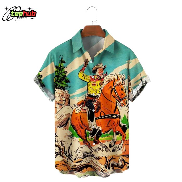 Western Cowboy Equestrian Hawaiian Shirt