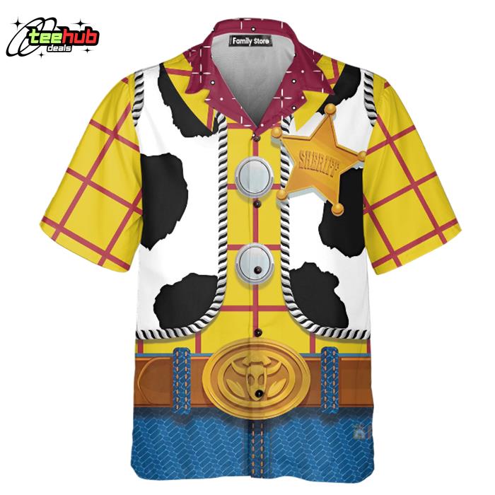 Woody movies Toy Story Denim Style Vest Dress Up Print Hawaiian Shirt