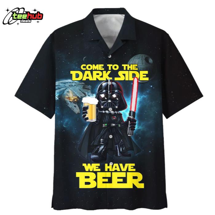 X Star Wars Darth Vader Come To The Dark Side We Have Beer Hawaiian Shirt